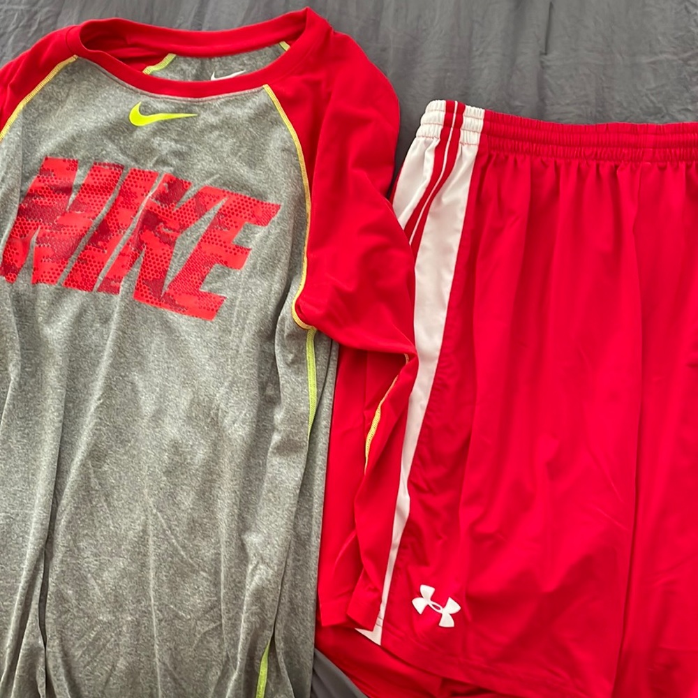 Athletic bundle 3/4 sleeve shirt and shorts